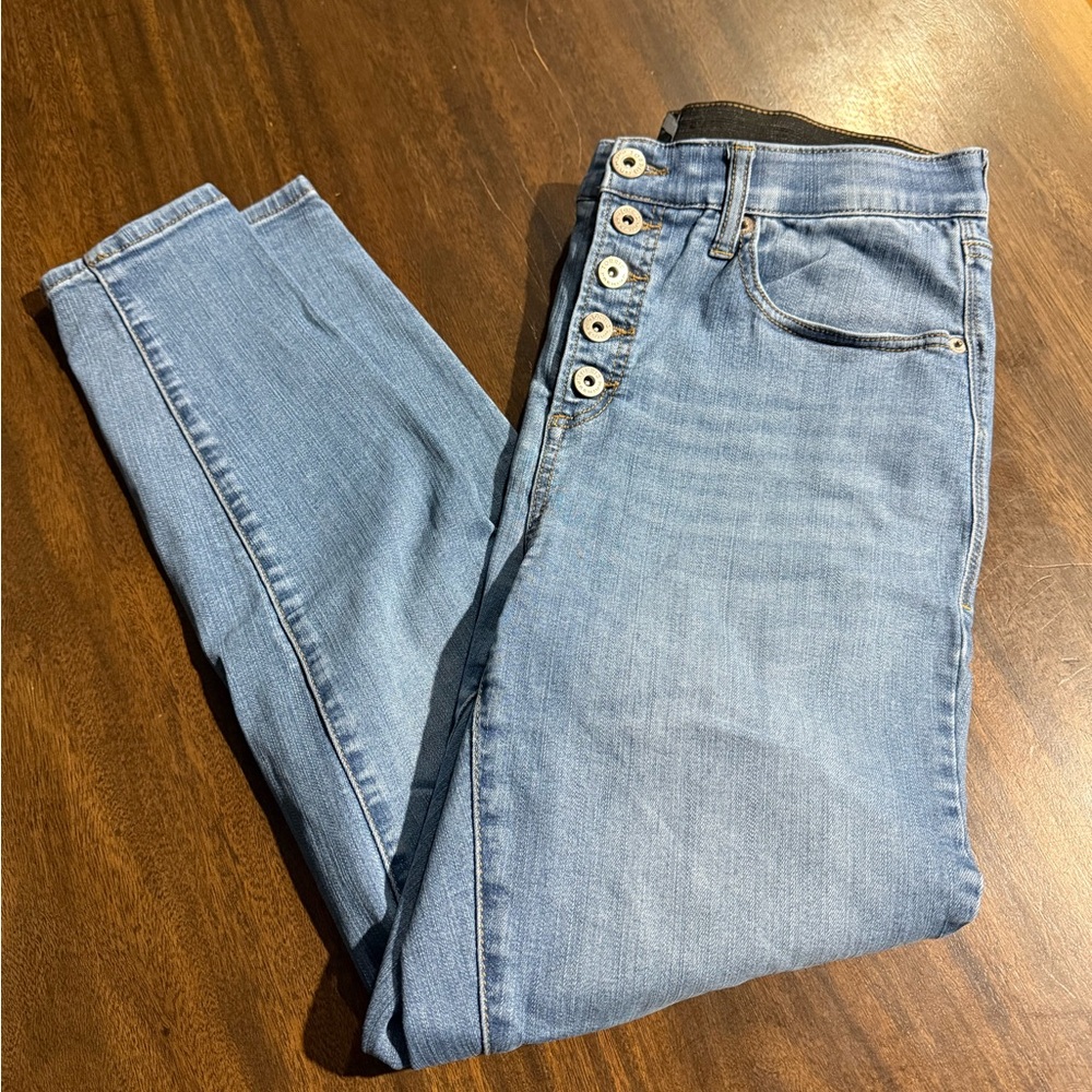 Torrid Light Blue Sky High Skinny Jeans - Button Fly